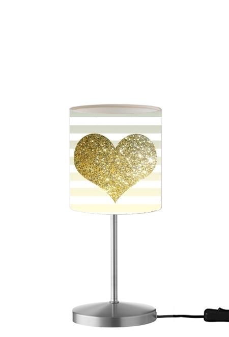  Sunny Gold Glitter Heart for Table / bedside lamp