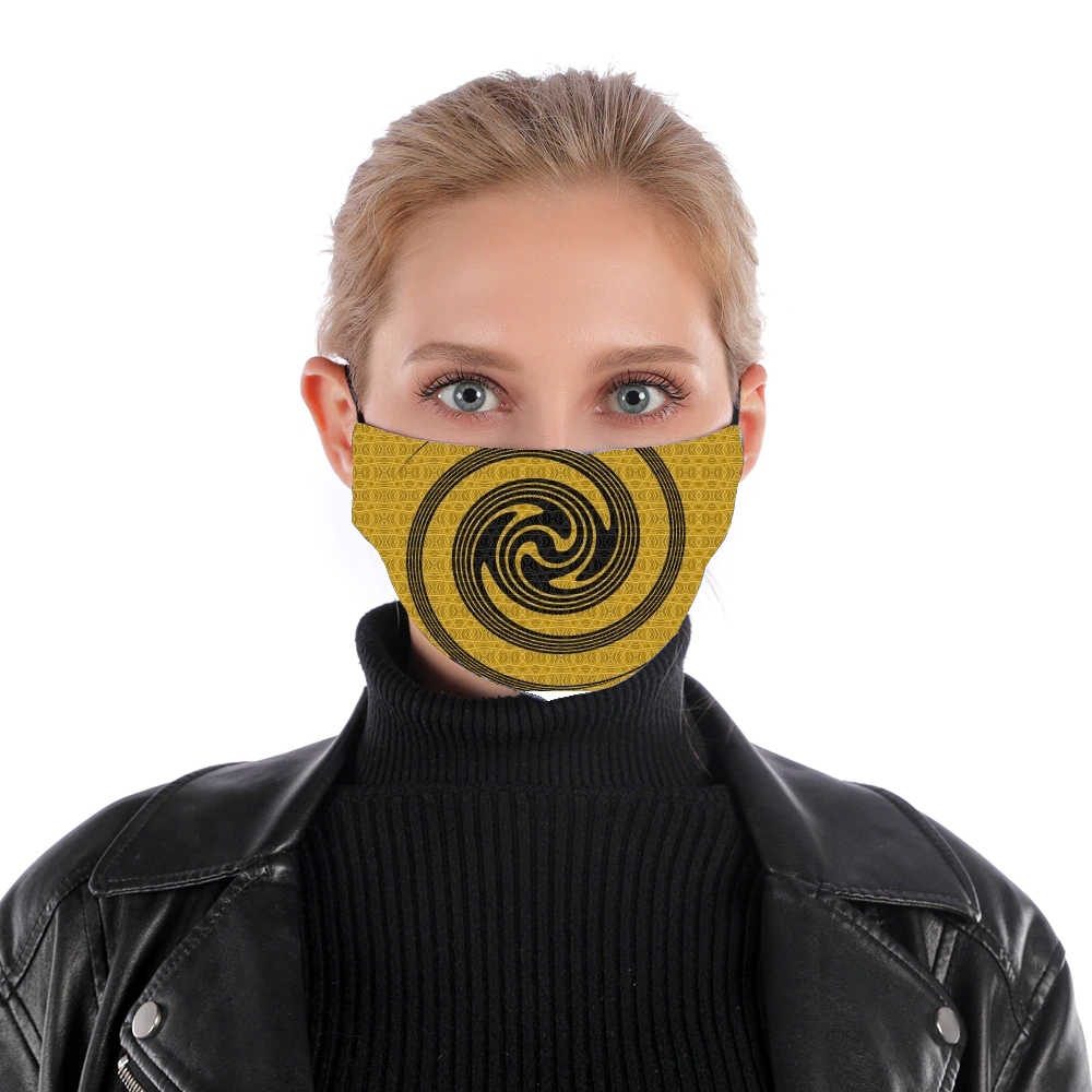  BLACK SPIRAL for Nose Mouth Mask