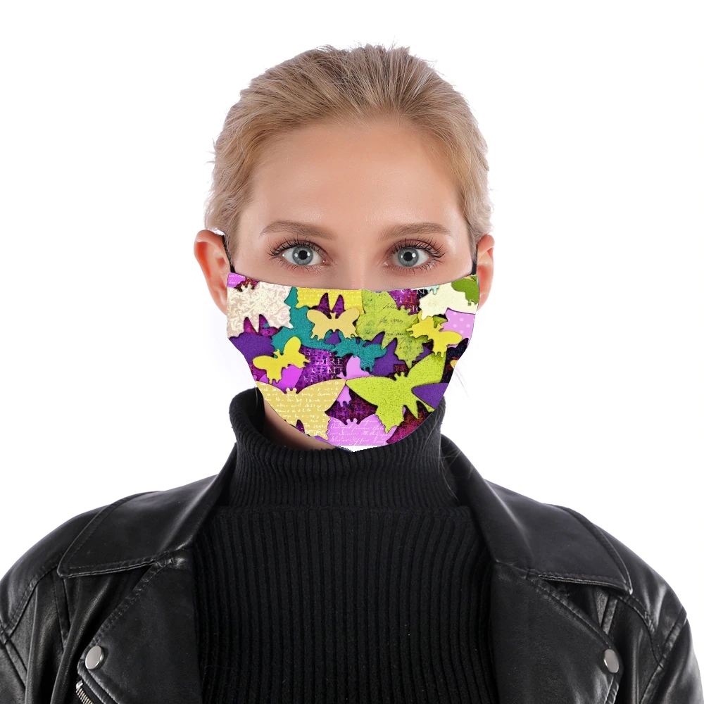  Butterflies art paper for Nose Mouth Mask