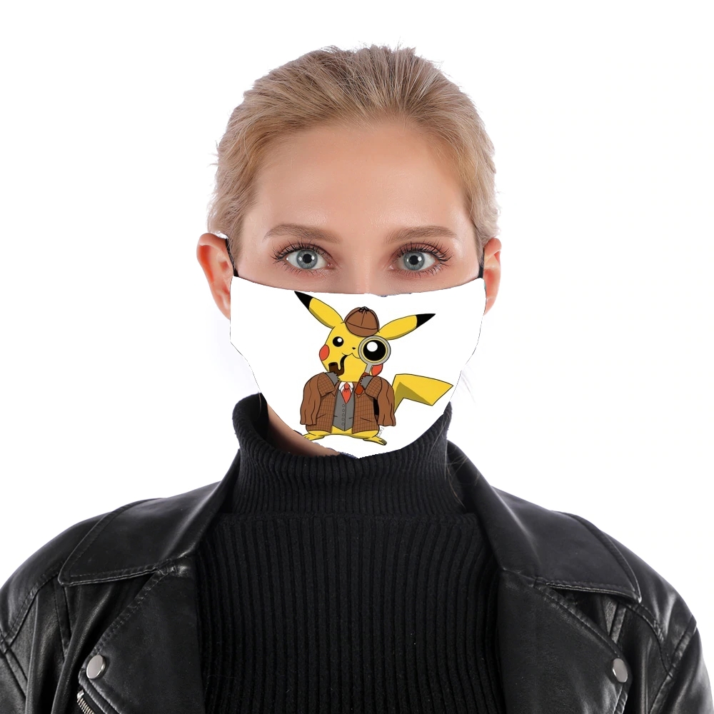  Detective Pikachu x Sherlock for Nose Mouth Mask