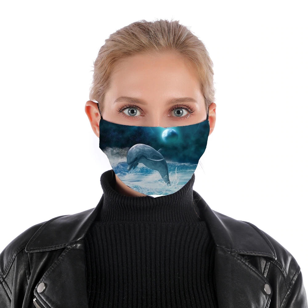  Freedom Of Dolphins for Nose Mouth Mask