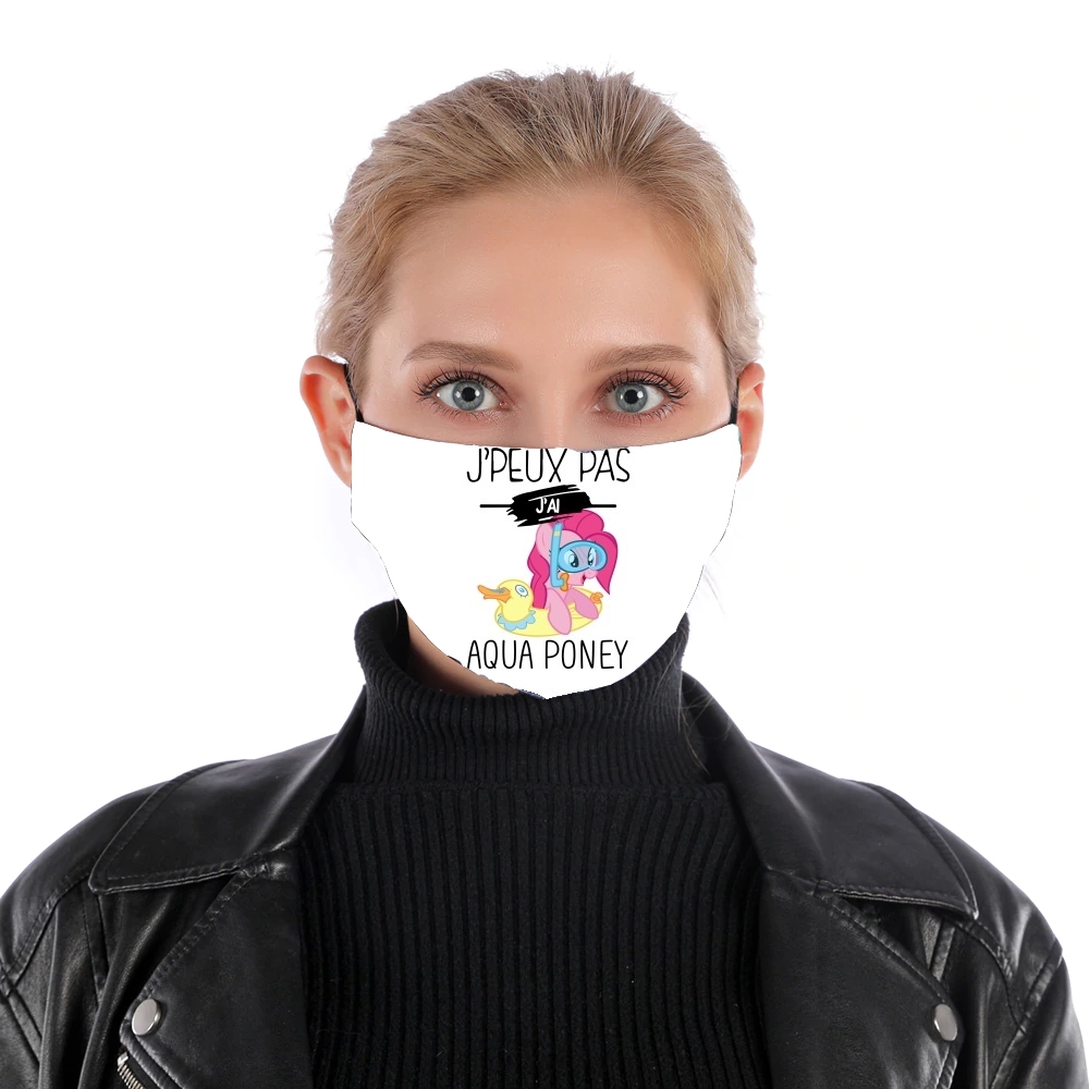  Je peux pas jai aqua poney girly for Nose Mouth Mask