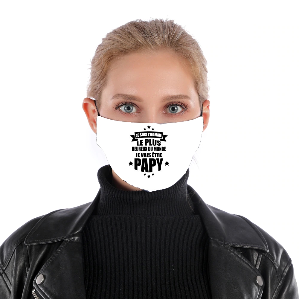  Je vais etre Papy for Nose Mouth Mask
