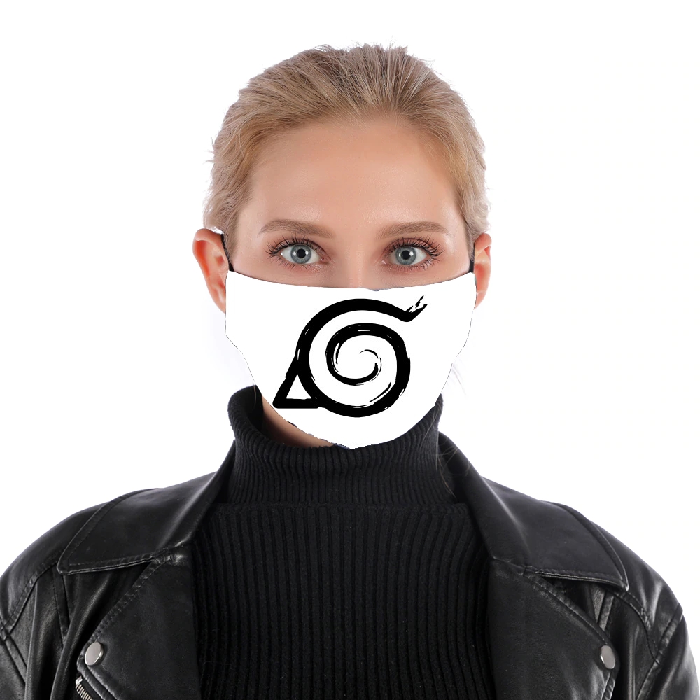  Konoha Symbol Grunge art for Nose Mouth Mask