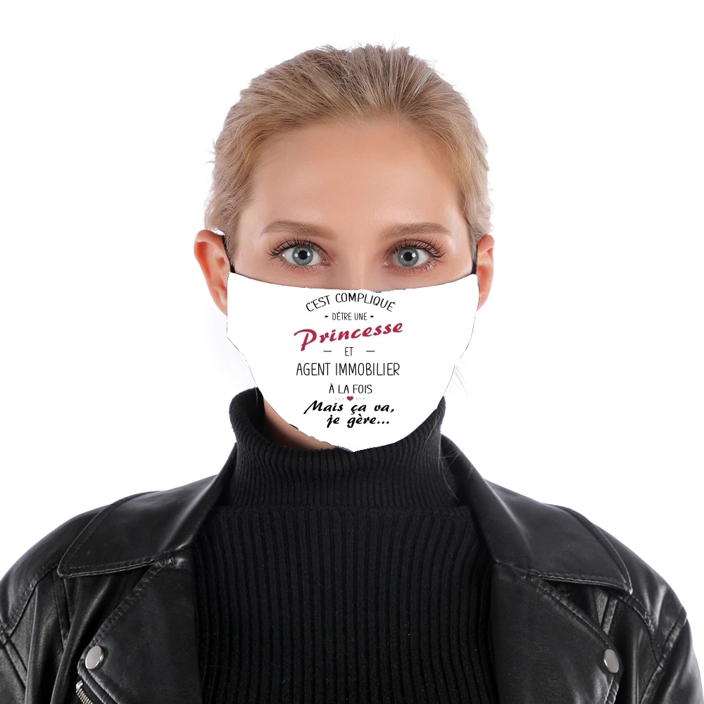 Princesse et agent immobilier for Nose Mouth Mask