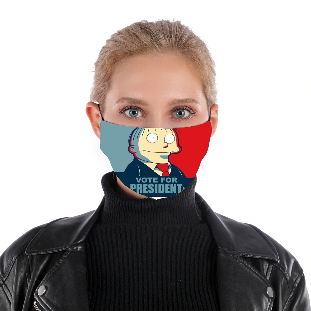  ralph wiggum vote for president for Nose Mouth Mask