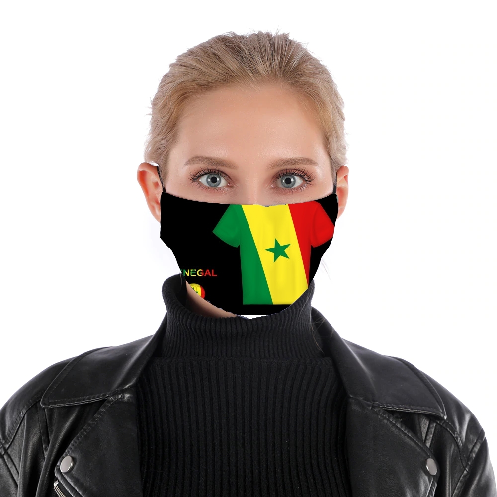  Senegal Football for Nose Mouth Mask