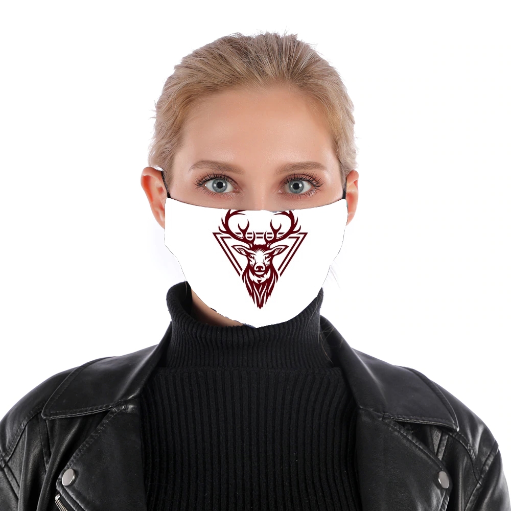  Vintage deer hunter logo for Nose Mouth Mask