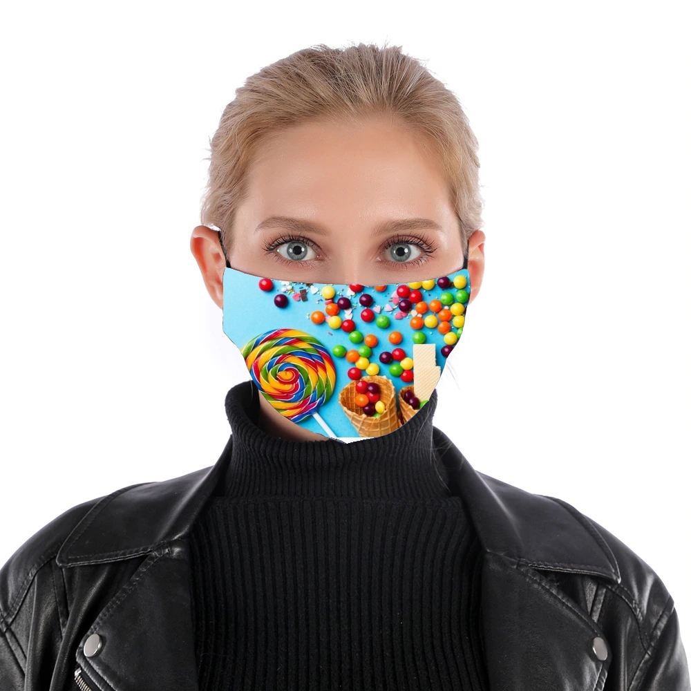  Waffle Cone Candy Lollipop for Nose Mouth Mask