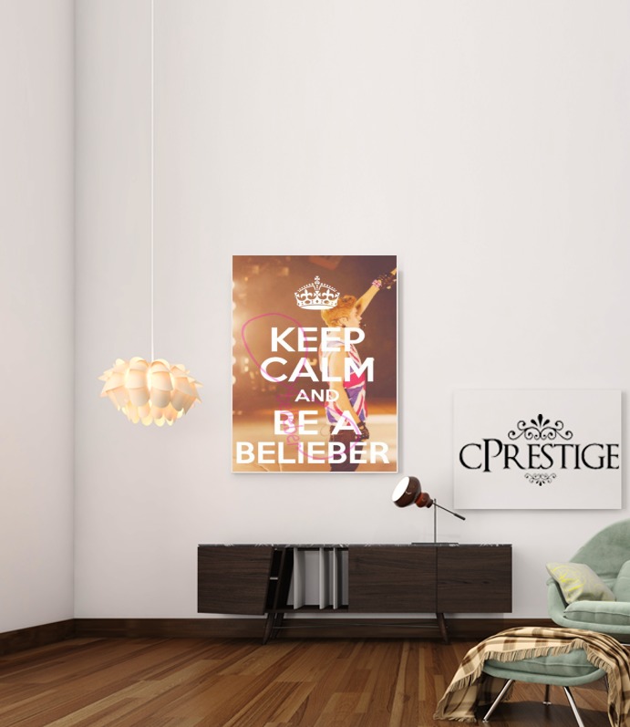  Keep Calm And Be a Belieber for Art Print Adhesive 30*40 cm