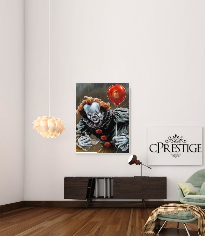  Pennywise Ca Clown Red Ballon for Art Print Adhesive 30*40 cm
