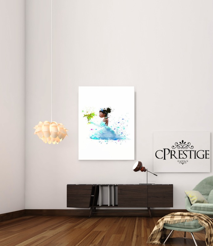  Princess Tiana Watercolor Art for Art Print Adhesive 30*40 cm