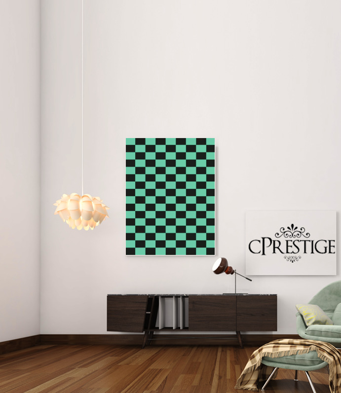  Tanjiro Pattern Green Square for Art Print Adhesive 30*40 cm