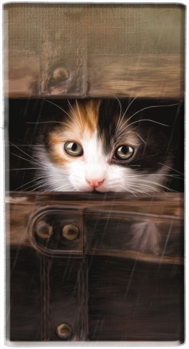  Little cute kitten in an old wooden case for Powerbank Universal Emergency External Battery 7000 mAh