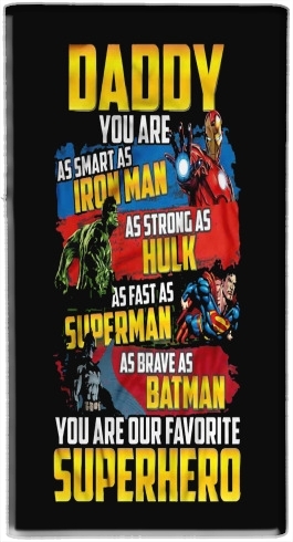  Daddy You are as smart as iron man as strong as Hulk as fast as superman as brave as batman you are my superhero for Powerbank Micro USB Emergency External Battery 1000mAh