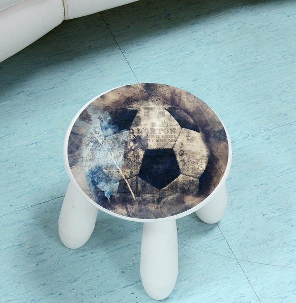  Abstract Blue Grunge Football for Stool Children