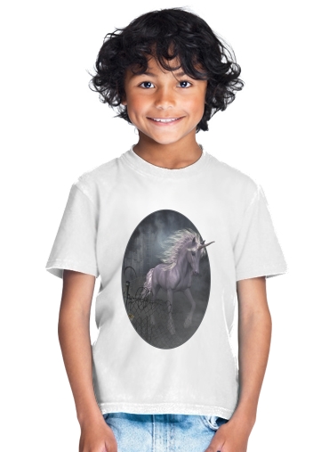  A dreamlike Unicorn walking through a destroyed city for Kids T-Shirt