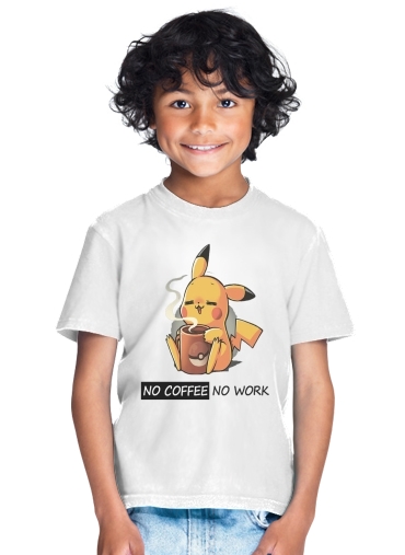 Pikachu Coffee Addict for Kids T-Shirt