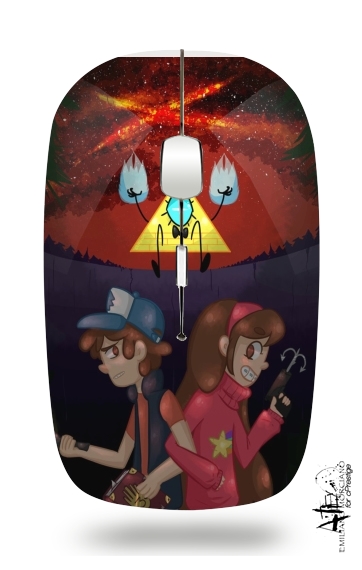  Gravity Falls Monster bill cipher Wheel for Wireless optical mouse with usb receiver