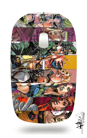  Jojo Manga All characters for Wireless optical mouse with usb receiver