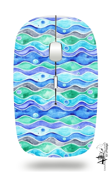  Ocean Pattern for Wireless optical mouse with usb receiver