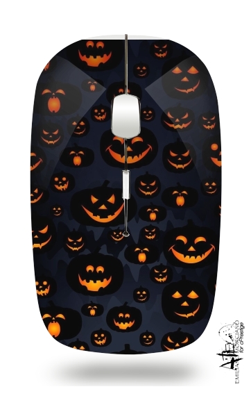  Scary Halloween Pumpkin for Wireless optical mouse with usb receiver