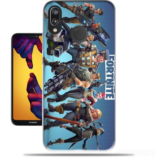 case fortnite characters with guns for huawei p20 lite - fortnite far huawei p10 lite