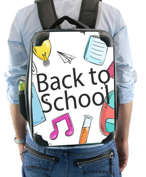  Back to school background drawing for Backpack