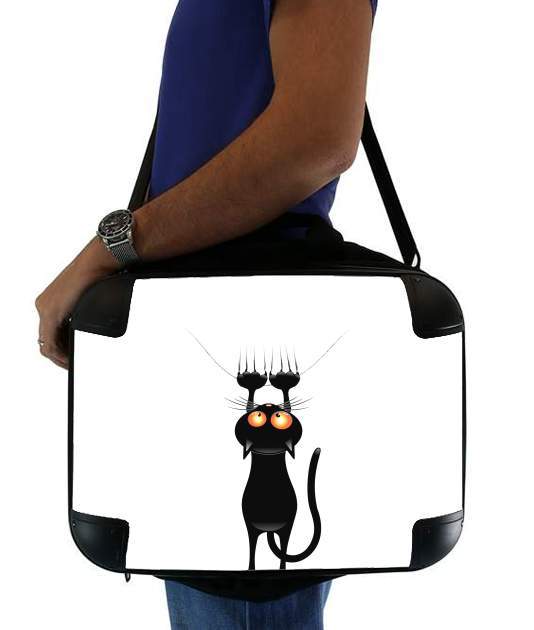  Black Cat Cartoon Hang for Laptop briefcase 15" / Notebook / Tablet