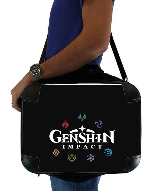  Genshin impact elements for Laptop briefcase 15" / Notebook / Tablet