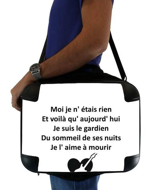  Je laime a mourir Lyrics for Laptop briefcase 15" / Notebook / Tablet