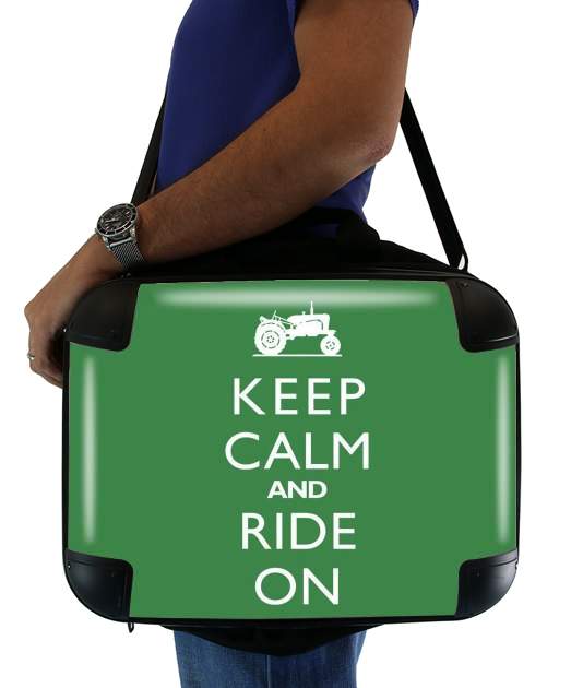  Keep Calm And ride on Tractor for Laptop briefcase 15" / Notebook / Tablet