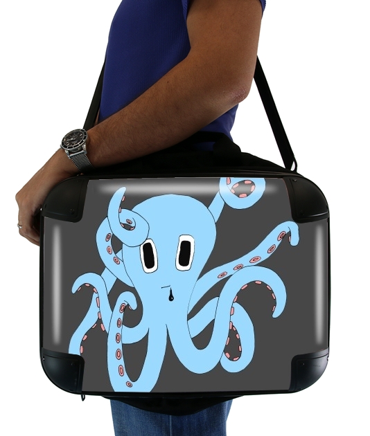  octopus Blue cartoon for Laptop briefcase 15" / Notebook / Tablet