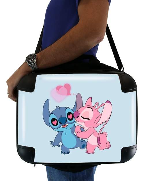  Stitch Angel Love Heart pink for Laptop briefcase 15" / Notebook / Tablet