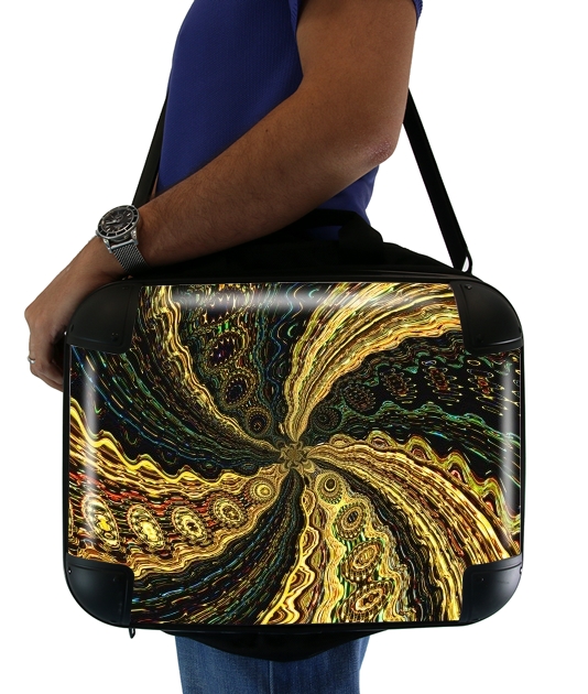  Twirl and Twist black and gold for Laptop briefcase 15" / Notebook / Tablet