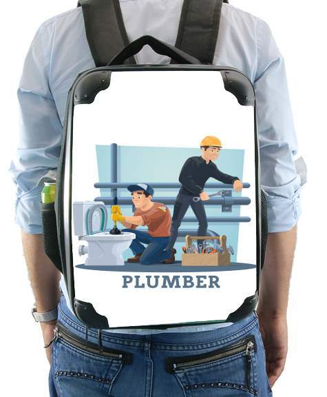  Plumbers with work tools for Backpack