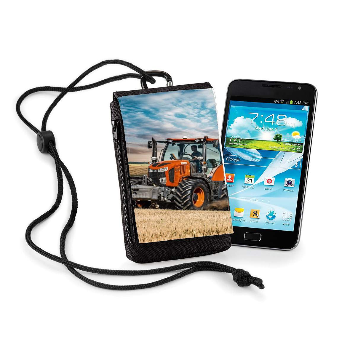 Farm tractor Kubota Samsung Galaxy A12 Case Wallet Case