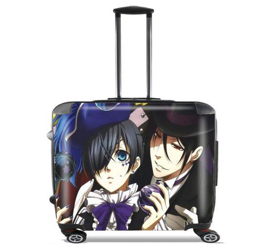  Black Butler Fan Art for Wheeled bag cabin luggage suitcase trolley 17" laptop