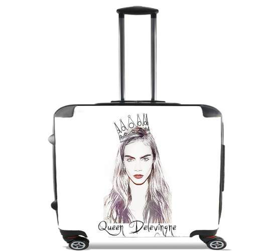  Cara Delevingne Queen Art for Wheeled bag cabin luggage suitcase trolley 17" laptop