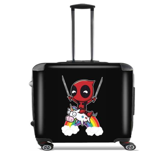  Deadpool Unicorn for Wheeled bag cabin luggage suitcase trolley 17" laptop