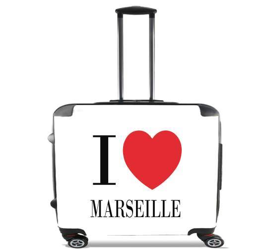  I love Marseille for Wheeled bag cabin luggage suitcase trolley 17" laptop