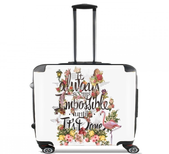  It always seems impossible until It's done for Wheeled bag cabin luggage suitcase trolley 17" laptop