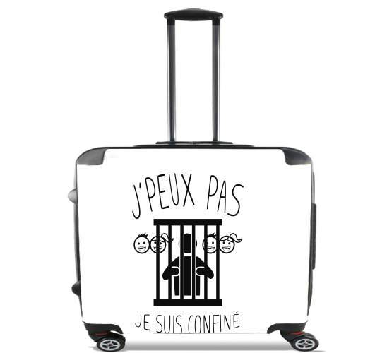  Je peux pas je suis confine for Wheeled bag cabin luggage suitcase trolley 17" laptop