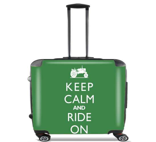  Keep Calm And ride on Tractor for Wheeled bag cabin luggage suitcase trolley 17" laptop