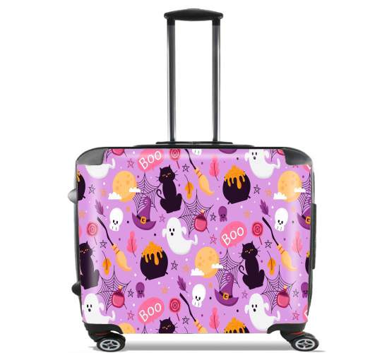  Pink Halloween Pattern for Wheeled bag cabin luggage suitcase trolley 17" laptop