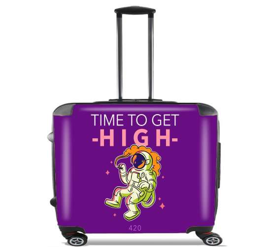  Time to get high WEED for Wheeled bag cabin luggage suitcase trolley 17" laptop