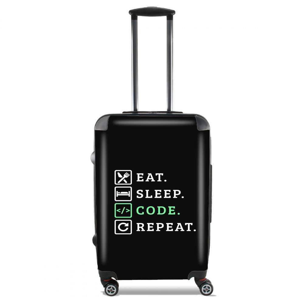  Eat Sleep Code Repeat for Lightweight Hand Luggage Bag - Cabin Baggage